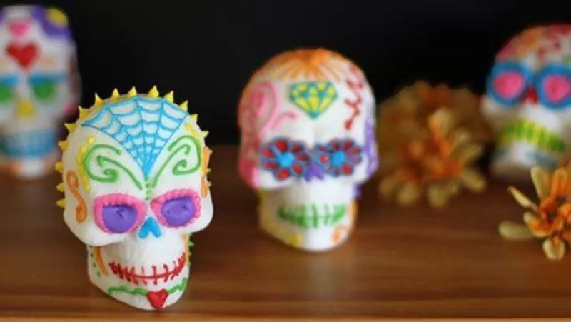 Sugar Skulls on a tray